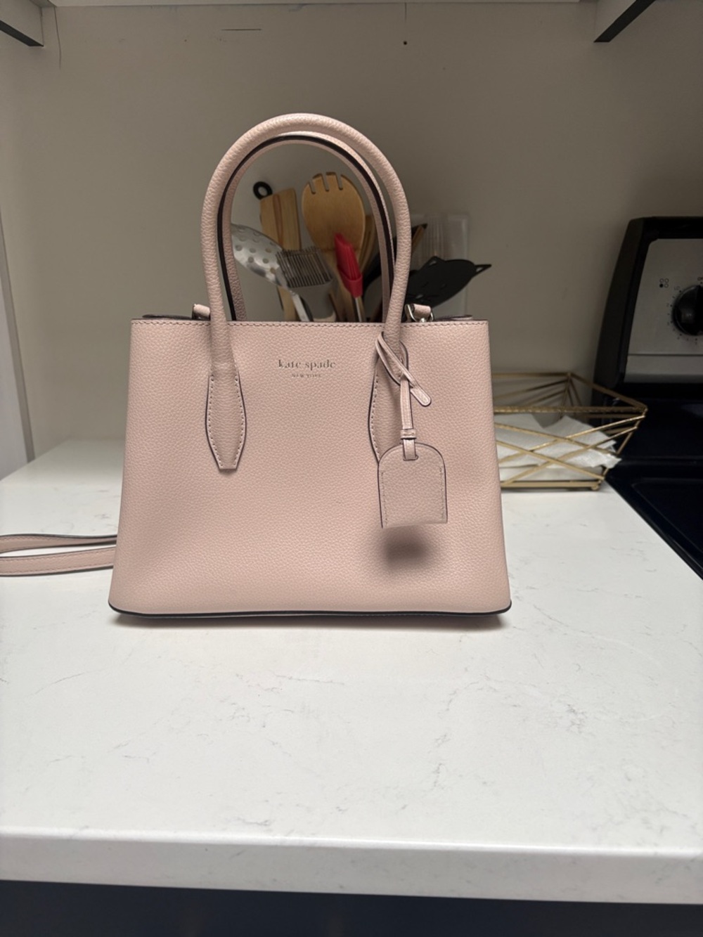 kate spade Blush Pink Pebbled Leather Satchel